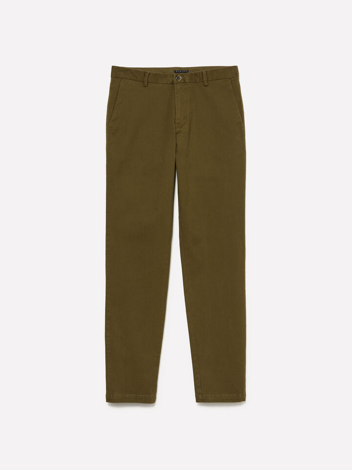 Pantaloni Chino verde oliva - pantaloni chino da uomo - Verde oliva | Sisley image number 1